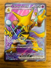 NEAR MINT! Alakazam ex (188/165) S&V 151 Full Art Ultra Rare Pokemon Card!