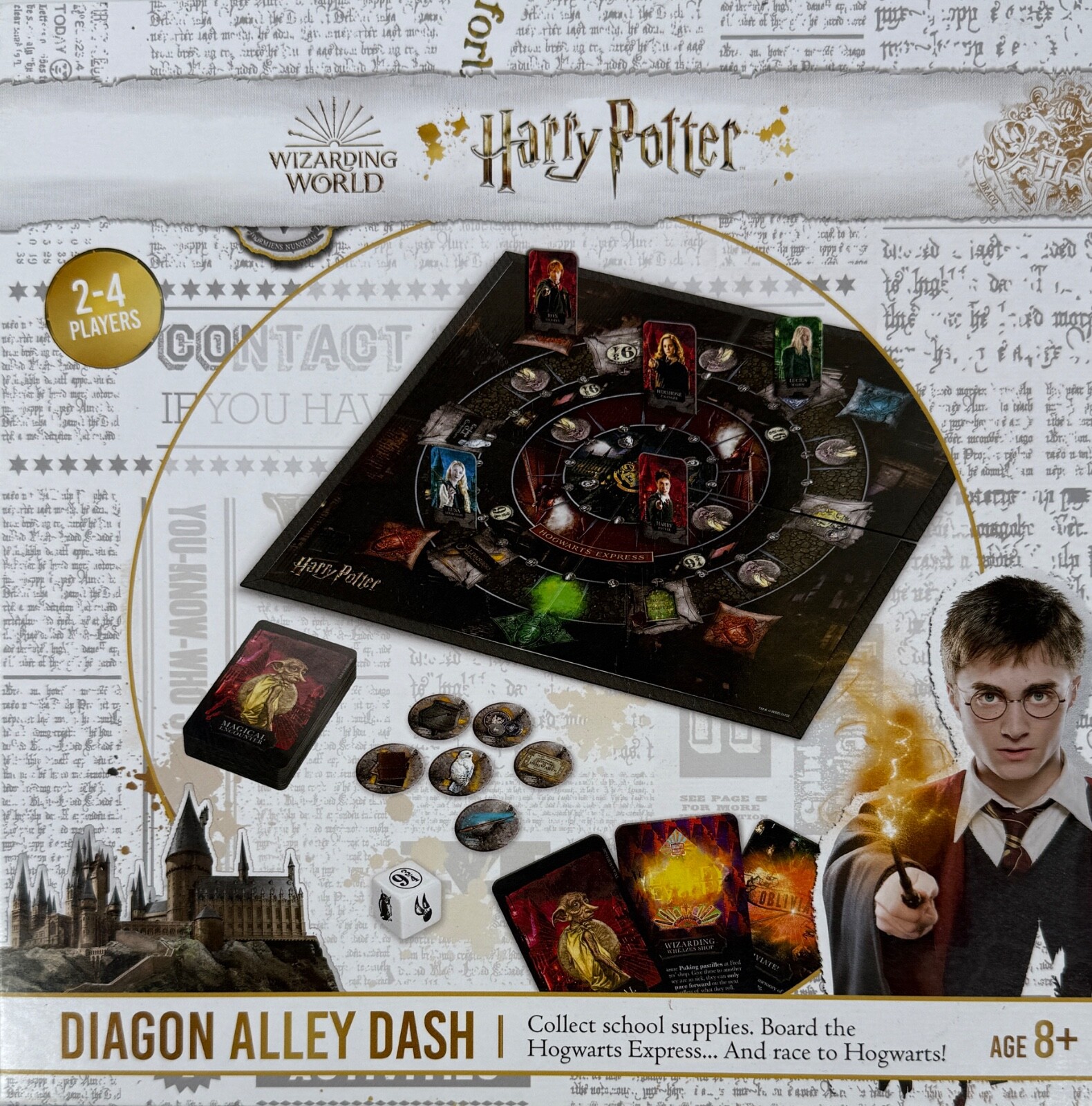 Harry Potter - Diagon Alley Dash Board Game by Cartamundi - (8yrs+) ~ Complete