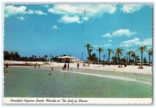 Tarjeta postal 1978 Coquina Beach Florida en el Golfo de México Manatee Co. Florida FL