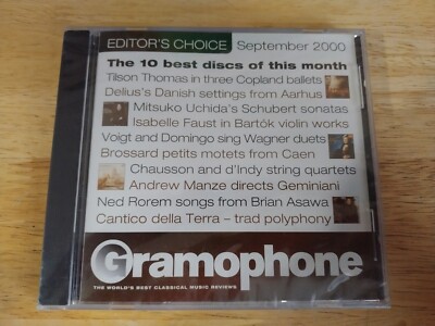 Gramophone Magazine Compilation Music CD - Editors Choice September 2000, Sealed