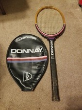 Early 1980's DONNAY Ladywood Tennis Racquet W/Cover 4 1/4 grip