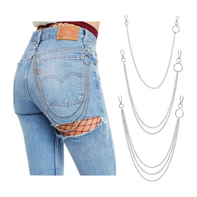 3 Pieces Jeans Chains Wallet Pants 