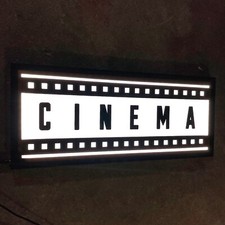 CINEMA Illuminated lightbox led sign movie room home theater flicks film posters