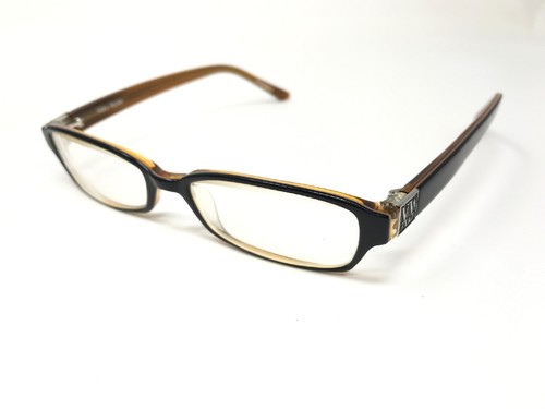 VERA WANG V 131Eyeglasses Frame 50-16-140 Black/Brown Polish MA18 