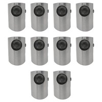 Querstabhalter Linkes EndstüCk Edelstahl Ø 22 Mm FüR 12 Mm RundstäBe 10Er Set