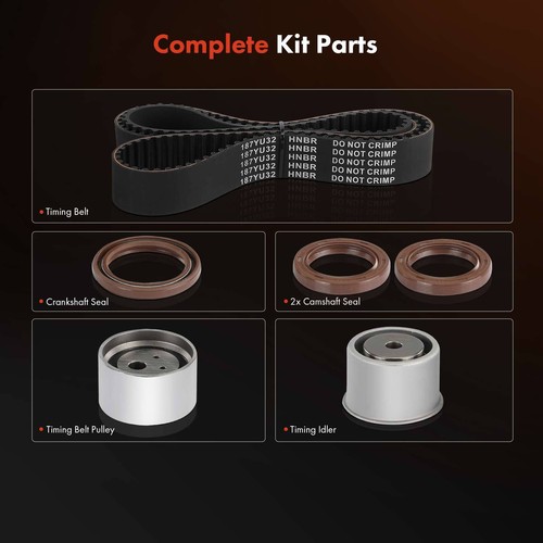 6x Timing Belt Kit for Chrysler Sebring Dodge Stratus 95-05 Mitsubishi Eclipse - Picture 2 of 9