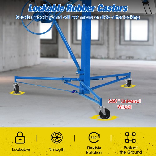 11FT Sheet Panel Lifter Plaster Drywall Panel Gyprock Plasterboard Hoist Lift - Picture 7 of 15