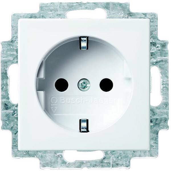 Presa di alimentazione schuko frutto busch-jaeger busch-balance si bianco alpino