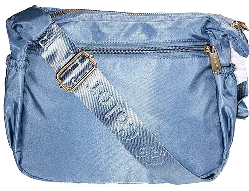 COLORFUL FOX SAFIRE BLUE WATER RESISTANT MULTI ZIP POCKET CROSSBODY BAG UNUSED - Picture 3 of 15