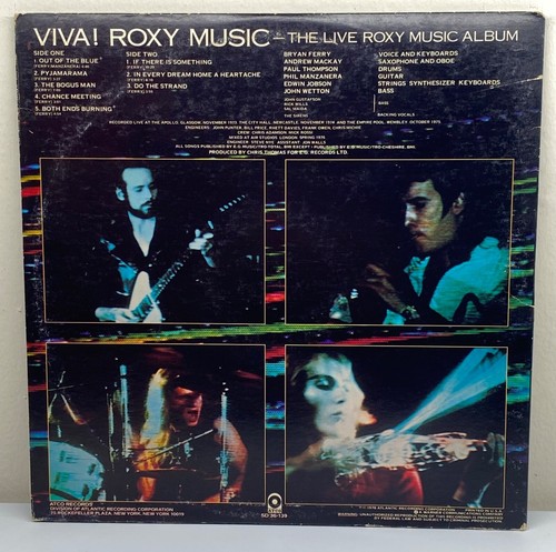 1976 Live Roxy Music Album “Viva! Roxy Music” LP Vinyl (SD 36-139) ATCO Gatefold - Picture 3 of 15