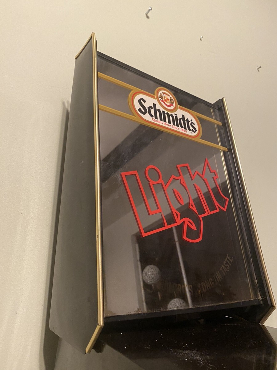 Vintage 1960s Rotating SCHMIDT Beer Bar Light Mirror Sign | eBay
