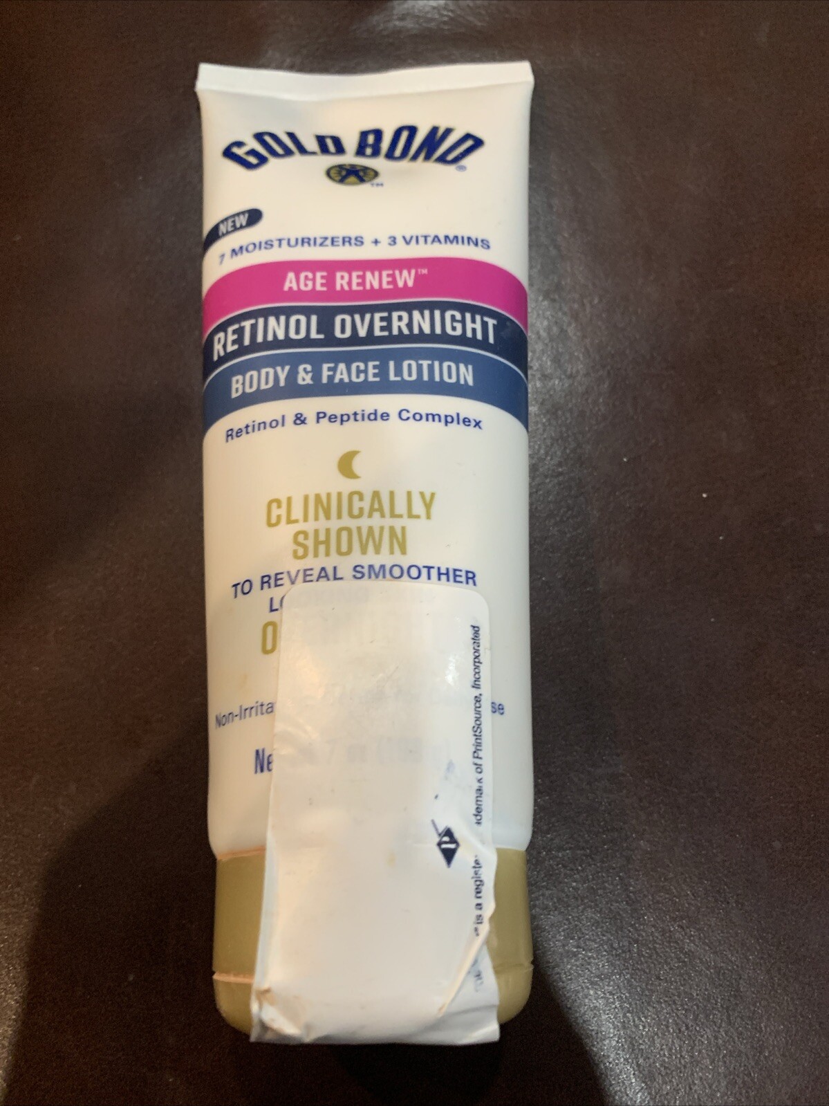 Goldbond Age Renew Overnight Body Face Lotion with Retinol Peptide Complex 7 Oz