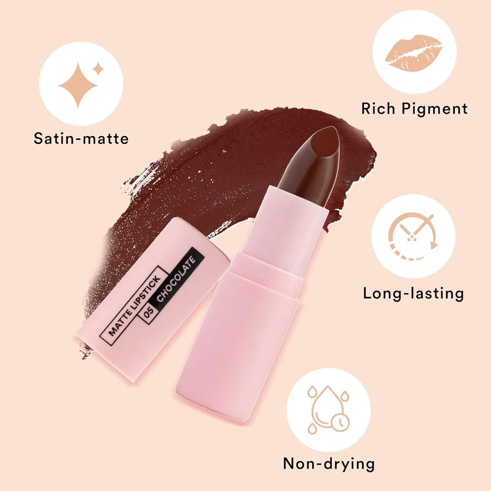 Lápiz labial mate SUGAR POP - 05 chocolate (marrón oscuro) 4,2 gm lápiz labial para mujer Foto 4 de 4