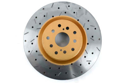 One DBA Front 4000 XS Drilled & Slotted Brake Rotor for 2004-2017 Subaru STI