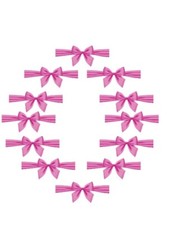 Pink present Bows. Waterslide Ceramic Decals - 4 Inches In Length