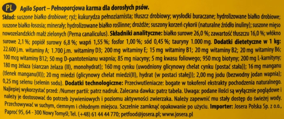 4032254770657 JOSERA JosiDog Agilo Sport - Trockenfutter für Hunde - 15 kg JOSER - Bild 2 von 3