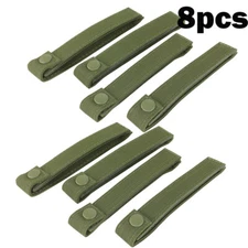 8Pcs 6" MOD MOLLE PALS Modular Web Gear Replacement Tie Straps Green