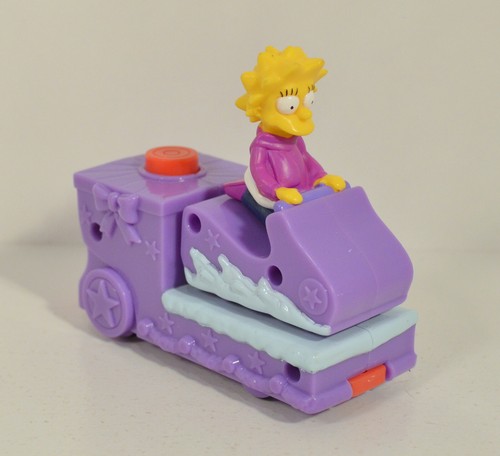 2004 Lisa Simpson Winter Train Snow Sled 4" KFC EUROPE Action Figure Simpsons - Picture 2 of 7
