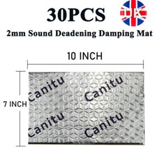 CANITU Sound Noise Insulation Deadening Mat 2mm 30sheets XL Sheets 187mm x 250mm
