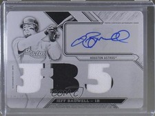 2016 Triple Threads White Whale Printing Plate Black 1/1 Jeff Bagwell Auto x0y