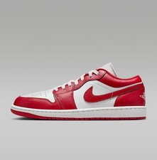 Nike Air Jordan 1 Low Varsity Red White 553558-166 Men's Shoes NEW Fast Shipping