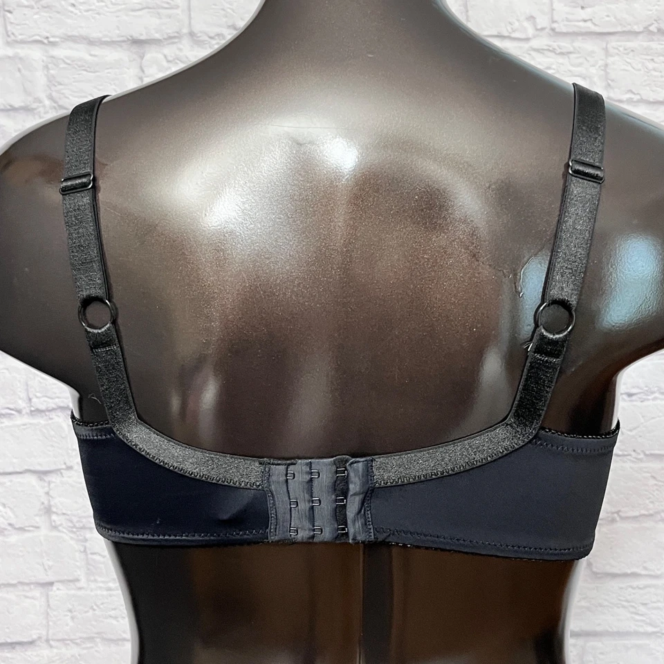 Fredericks of Hollywood 40DD Lace Balconette Underwire Bra Lightly Padded Teal - Image 4 of 4