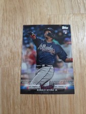 2018 Topps Update RONALD ACUNA JR Salute #S-21 Rookie Card RC Atlanta Braves. rookie card picture