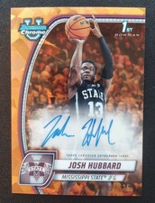 JOSH HUBBARD 2024-25 Bowman U Chrome Sapphire Auto Orange Refractor 18/25 #35
