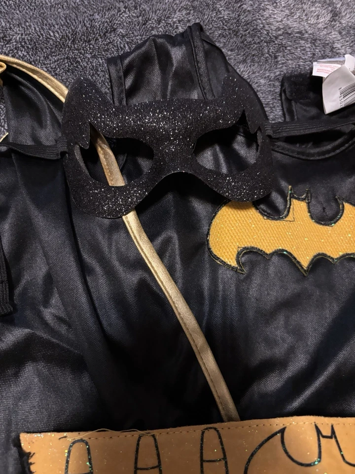Niñas BATGIRL Vestido y Capa Halloween Disfraz Talla S SM DC Comics  Foto 2 de 4
