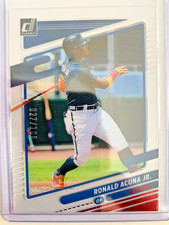 2021 Panini Donruss Clearly red RONALD ACUNA JR. #ed 27/100! Atlanta Braves