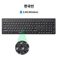 Wireless Keyboard 2.4Ghz 104 Keys Layout for Laptop Desktop Windows Mac OS PC Ac