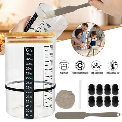 Sauerteig-Starterglas-Set Sourdough Starter Jar Kit,Sauerteig-Brot-Backzubehör