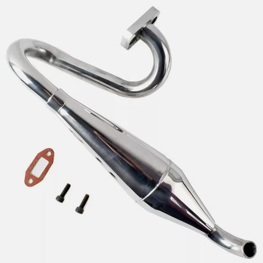 HSP 050024 Alloy Polished Exhaust Tuned Pipe Muffler Redcat Rampage MT TT 94050 - Image 2 of 4