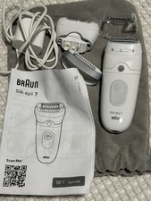 Braun Silk Epil Women's Epilator Series 7 White/Silver OPEN BOX