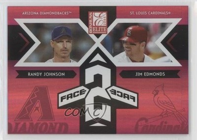 2005 Donruss Elite Face 2 Face Red 54/750 Jim Edmonds Randy Johnson #9 HOF sh7