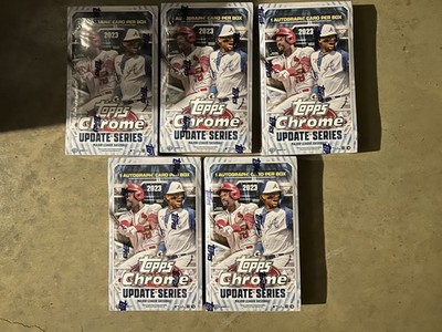 five box lot of 2023 Topps Chrome Update hobby boxes - $750 for all five