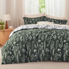 Queen Size Comforter Set - Dark Olive Green Comforter Set, 3 Piece