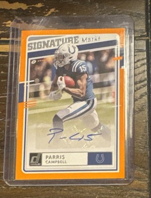 2020 Panini Donruss - Signature Marks Parris Campbell #SM-PC (AU)