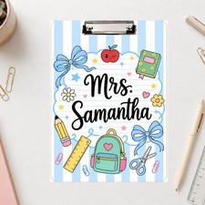 Custom Teacher Acrylic Clipboard First Day School Thanks Teacher Appreciation