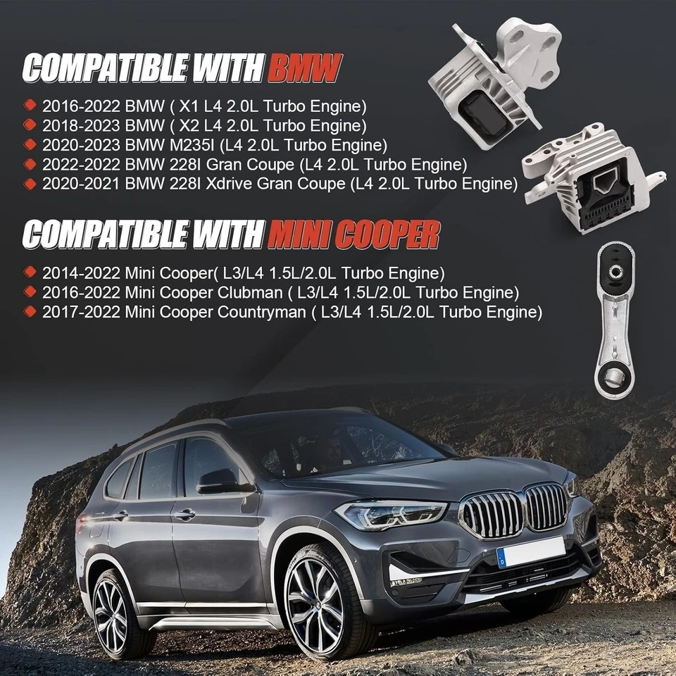 Kit de montaje de motor y transmisión apto para Mini Cooper 2014-2022, 2016- Foto 3 de 4