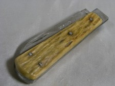 🇫🇷  COUTEAU POCHE PLIANT LAME ACIER SAUZEDE ANGELY 55 MANCHE BOIS CERF KNIFE