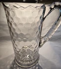 Vintage Anchor Hocking Bubble Clear Depression Glass Pitcher 8.5"