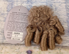 Playhouse Collection Diana 6-7 Blonde Curly Bangs W/Ringlet Curls Partial Cap