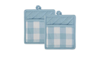 Buffalo Check Kitchen Collection, Classic Farmhouse Kitchen Set, Potholder, Whit