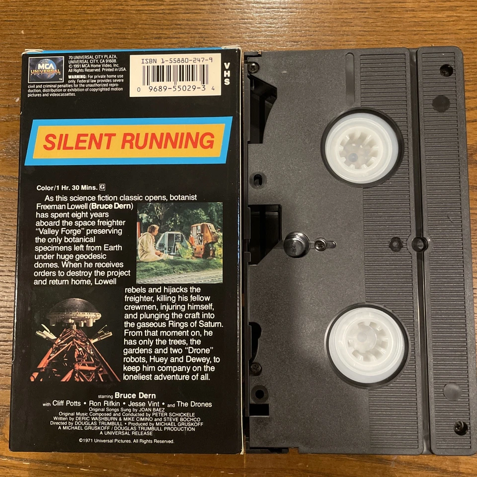 Silent Running 1994 VHS Tape RARE OOP Classic 1972 Sci-Fi Film Bruce Dern VTG - Image 2 of 4