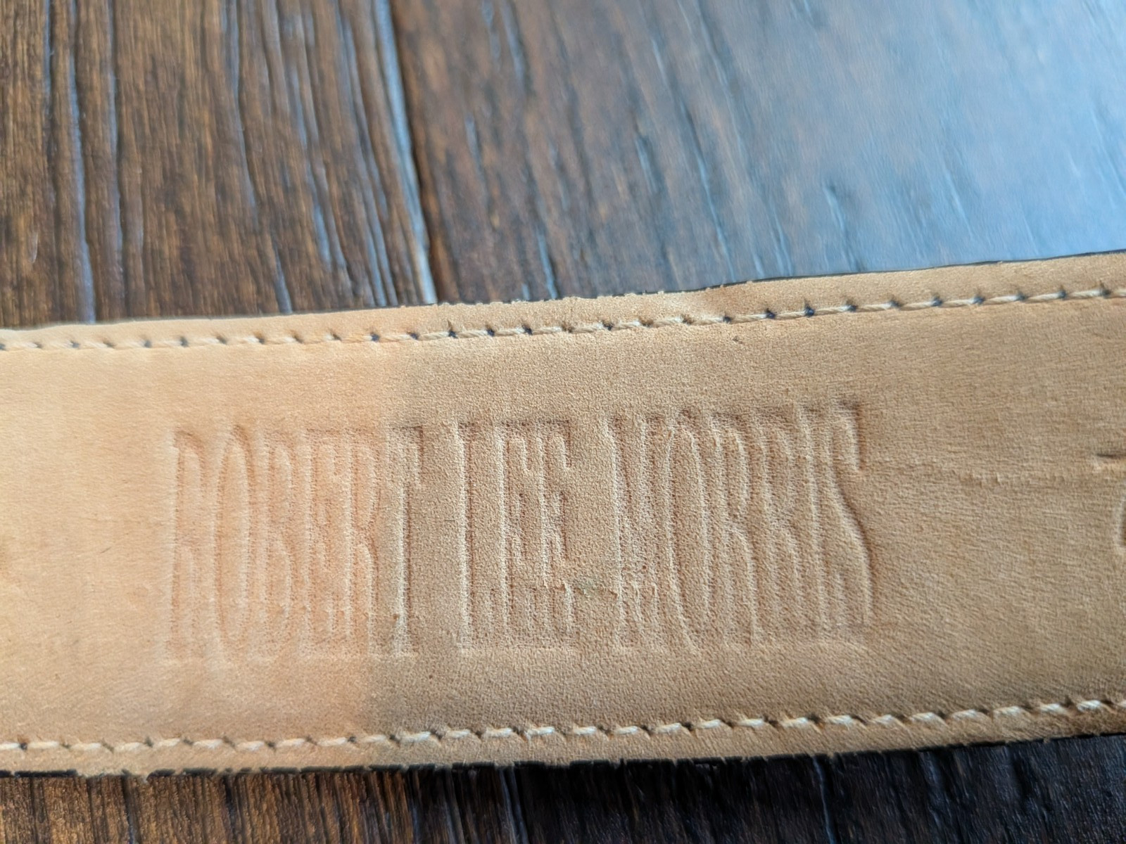 VTG Robert Lee Morris for Donna Karan Gold Buckle Belt M Black Italian Leather image 2
