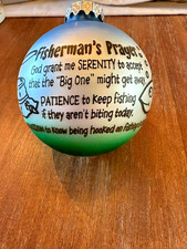 Brunners Christmas Wonderland Fishermans Prayer Christmas Ornament Hanging Ball