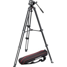 Manfrotto MVH500A Fluid Drag Video Head with MVT502AM Tripod and Carry Bag NEW 