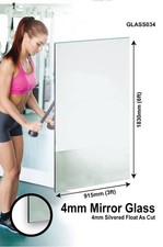 Large Mirror GLASS GYM OR DANCE STUDIO 4MM THICK VALUE 6FT X 3FT 183CM X 91CM