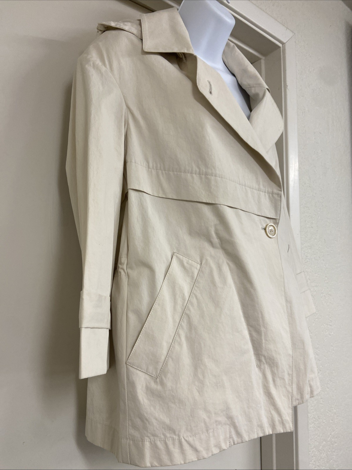 Brunello Cucinelli Women’s Cotton Coat With Detachable Hood Size Medium image 3